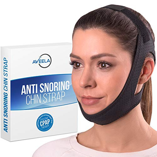 AVEELA Chin Strap for Sleeping | 3 Sizes Anti Snoring Chin Strap, Anti Snoring Device for Men and Women | Double Airflow Jaw Strap, Stop Snoring Solution Chin Strap - Medium Chin Strap for CPAP Users | Amazon (US)