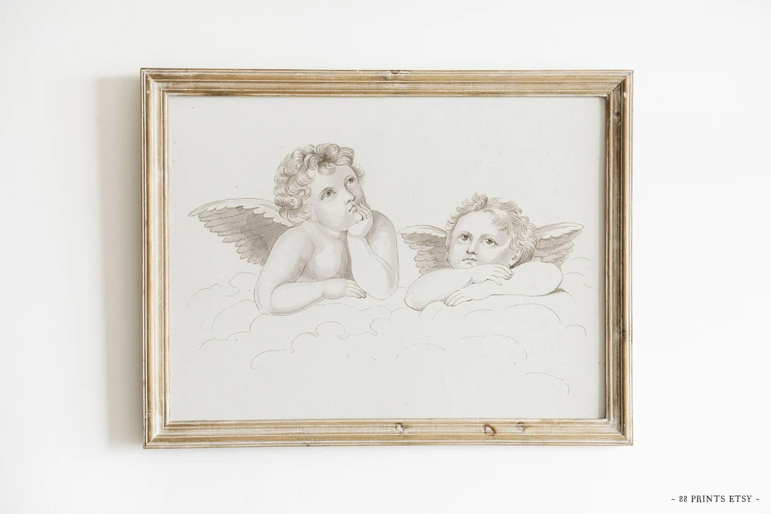 Vintage Cupids Print, Vintage Valentine Print, Vintage Valentine's Day Decor, Vintage Valentine's... | Etsy (US)