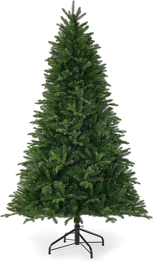 KING OF CHRISTMAS 7.5 FT Artificial Christmas Tree Unlit Xmas Trees Scarlet Fir with Foldable Met... | Amazon (US)