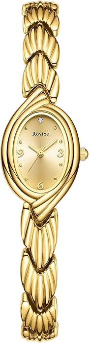 Small Bracelet Watches Vintage Easy Read Ladies Quartz Wrist Watches Adjustable Strap with Tool | Amazon (US)