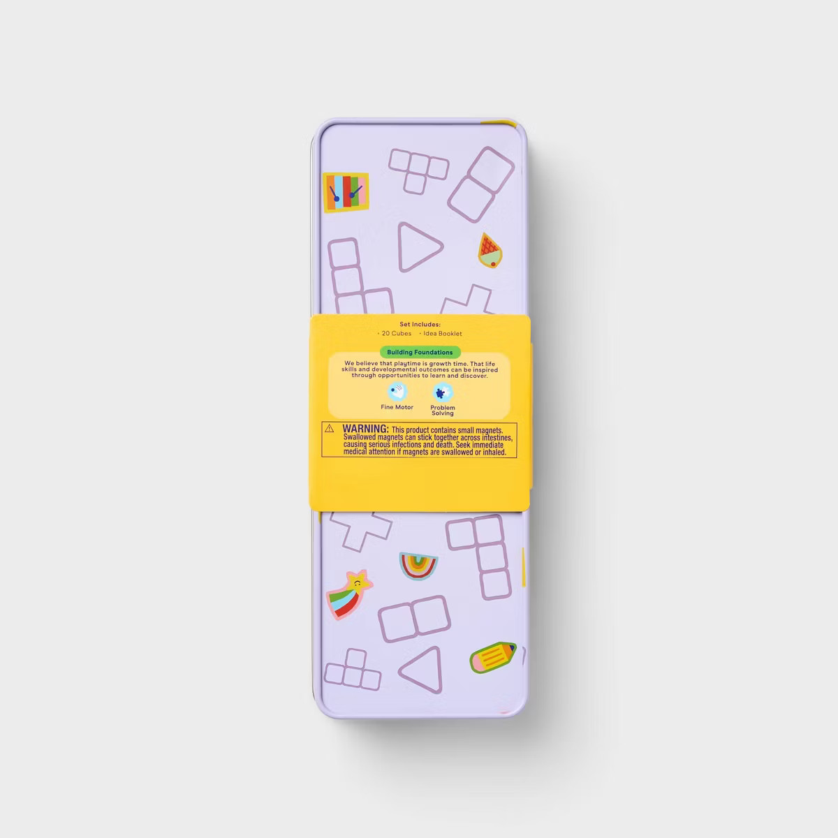 Magnetic Blocks Mini solid Purple Tin - Gigglescape™ | Target