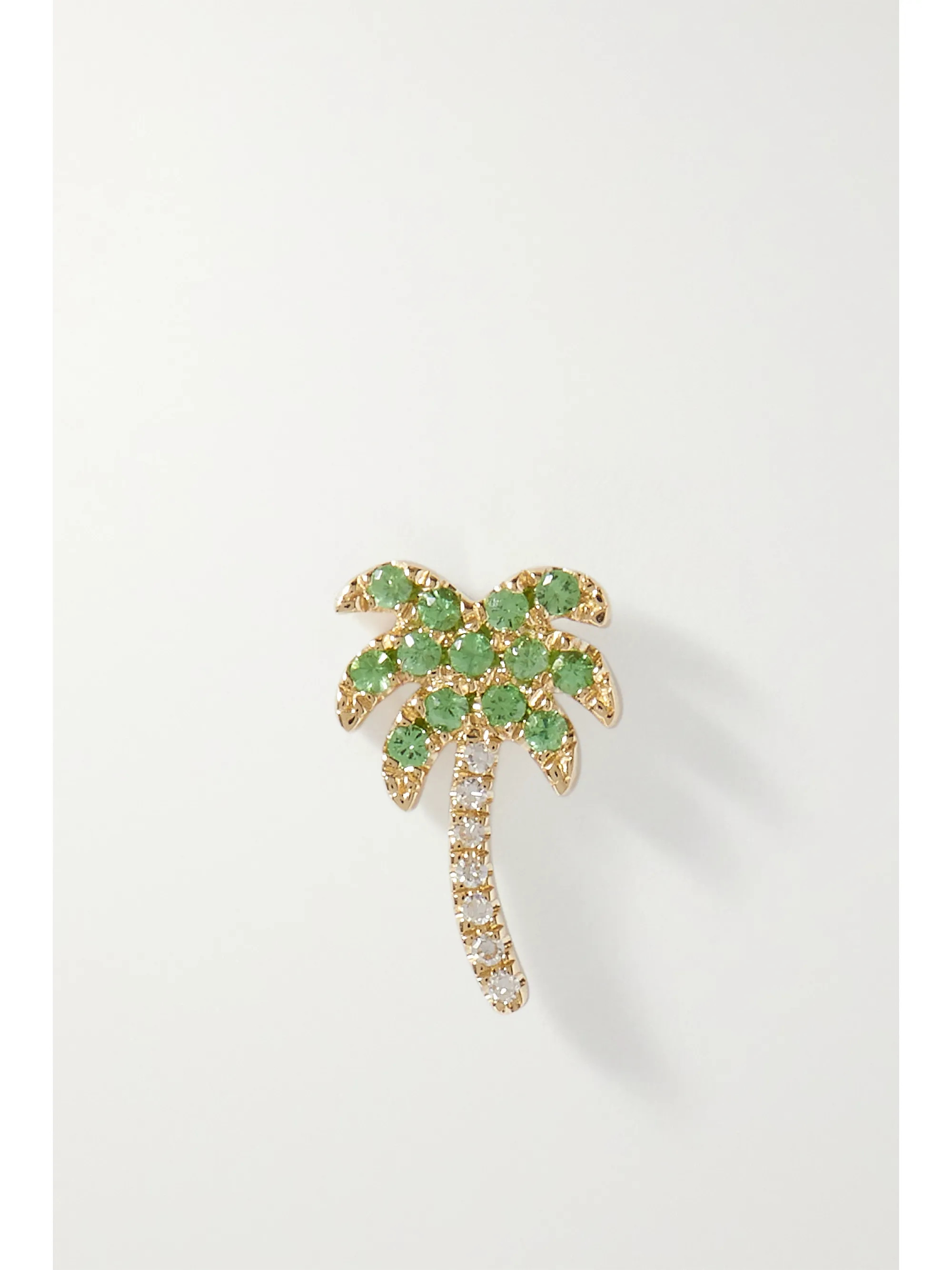 Vert Boucle d'oreille unique en or, grenats et diamants Rocky's Palm Tree | Roxanne First | NET-A... | NET-A-PORTER (UK & EU)