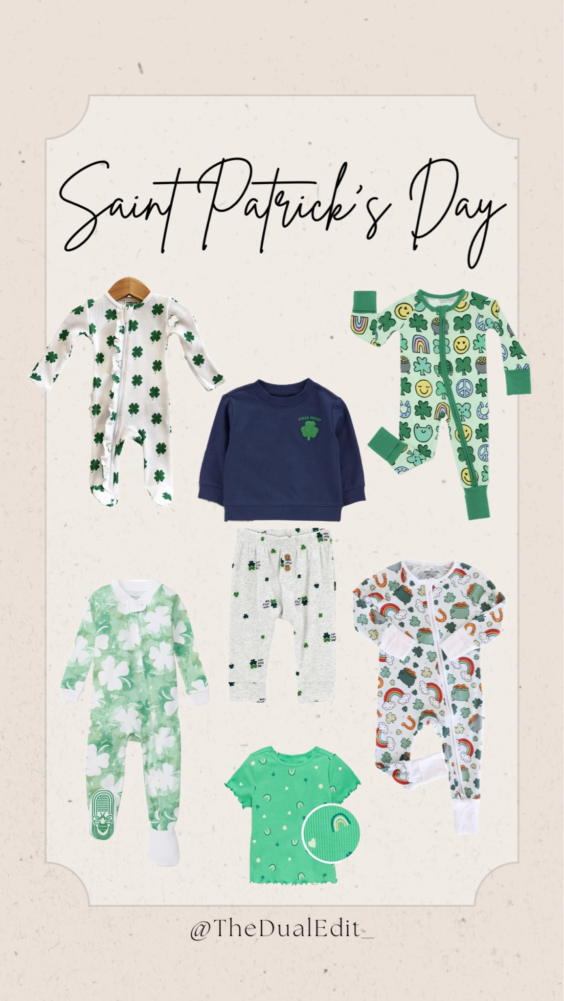 The cutest St. Patrick’s day baby outfits! Can’t resist these holiday pajamas  Shop below!☘️
