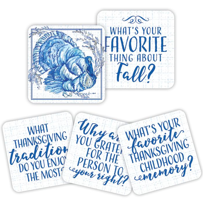 Blue Turkey Conversation Coasters | Rosanne Beck Collections