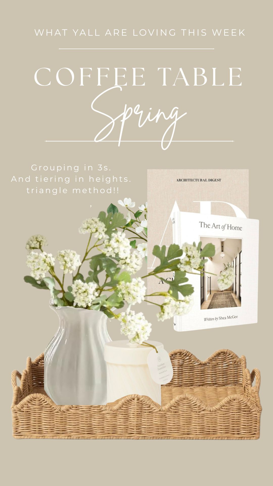 Coffee table styling, made easy!
I always stick to the rule of 3—mixing heights, textures, and shapes for a layered, lived-in look. All finds from Target + Amazon 🤍 

 #LTKHome