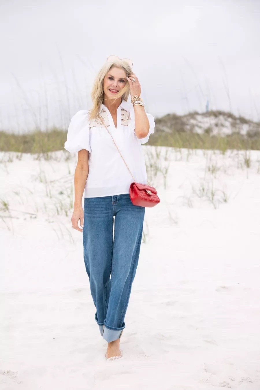 Ready for the beach! Size S top and 27 jeans  

#LTKSeasonal #LTKOver40