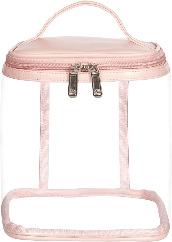 Premium Clear Makeup Bag with Inner Pocket, Transparent Cosmetic Pouch for Travel or Everyday Use, W | Amazon (US)
