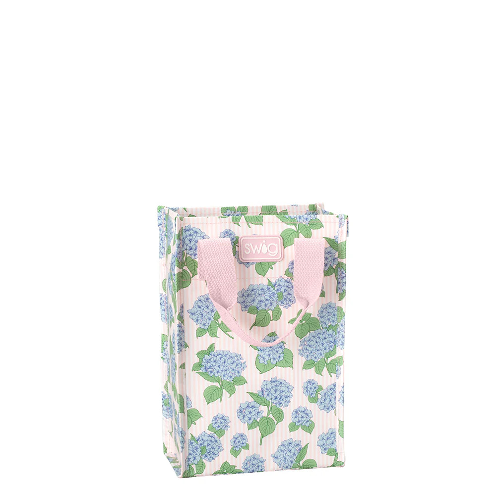 Hydrangeas Tall Reusable Gift Bag | Swig Life
