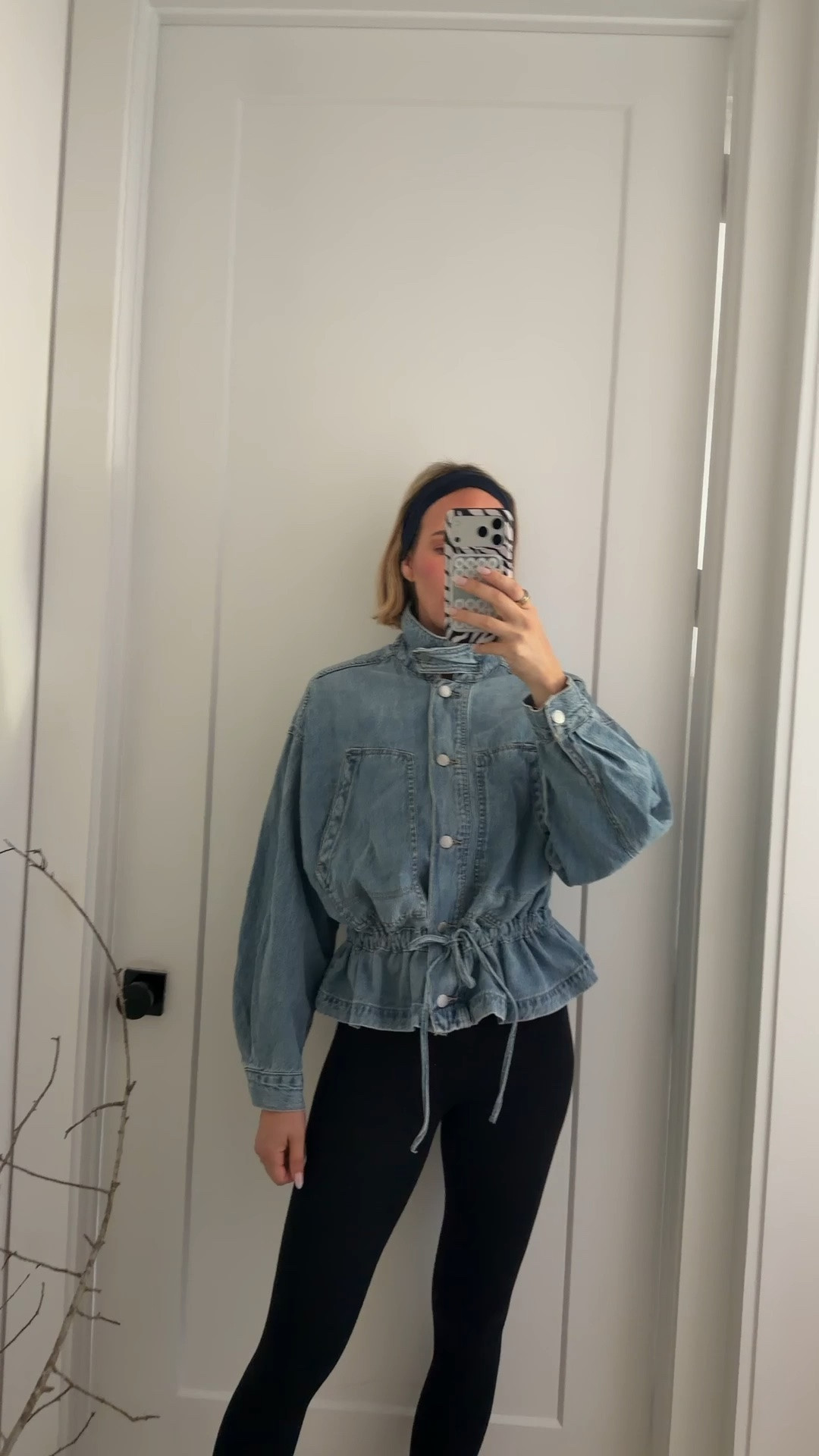 Wearing in a large in the target denim jacket, and an extra small on the pants. I like that the denim jacket is not too heavy weight. ￼

#LTKootd #LTKfitnessgoals #LTKdayinmylife