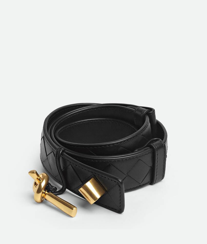 Women's Andiamo Belt in Black | Bottega Veneta US | Bottega Veneta