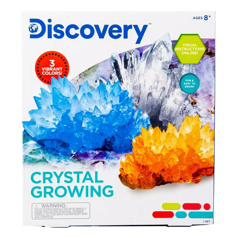 Discovery Crystal Growing, Grow Your Own Crystals Science Kit, Boys and Girls, Teen, Ages 12+ | Walmart (US)