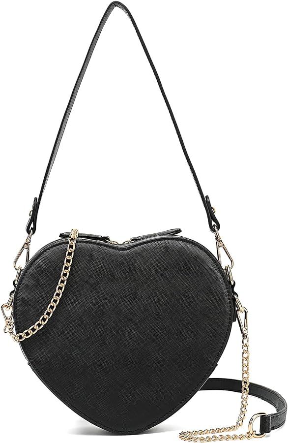 CGYGP Cute Heart Purse for Women Girls Vegan Leather Crossbody Satchels Shoulder Handbag With Wri... | Amazon (US)