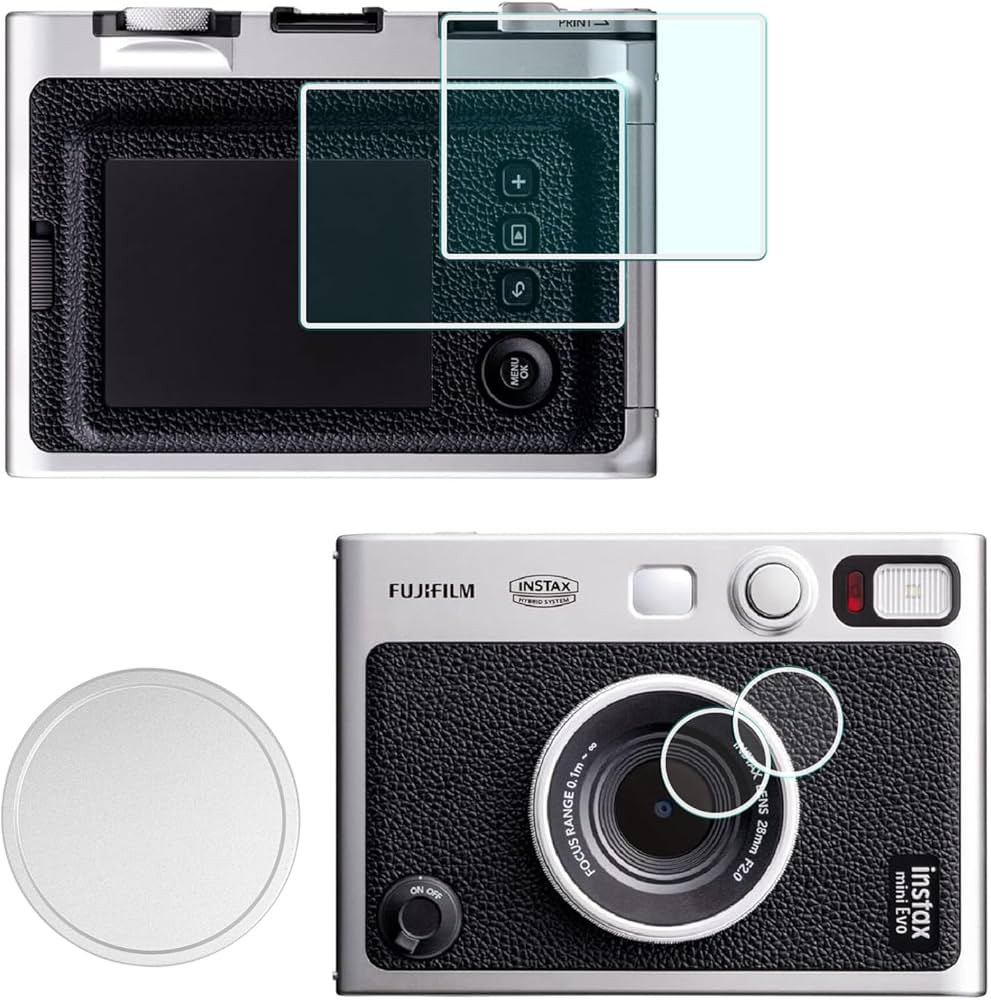 Lens Cap + Screen Protector for Fujifilm Instax Mini EVO Instant Camera(for Accessories),LCD + Le... | Amazon (US)