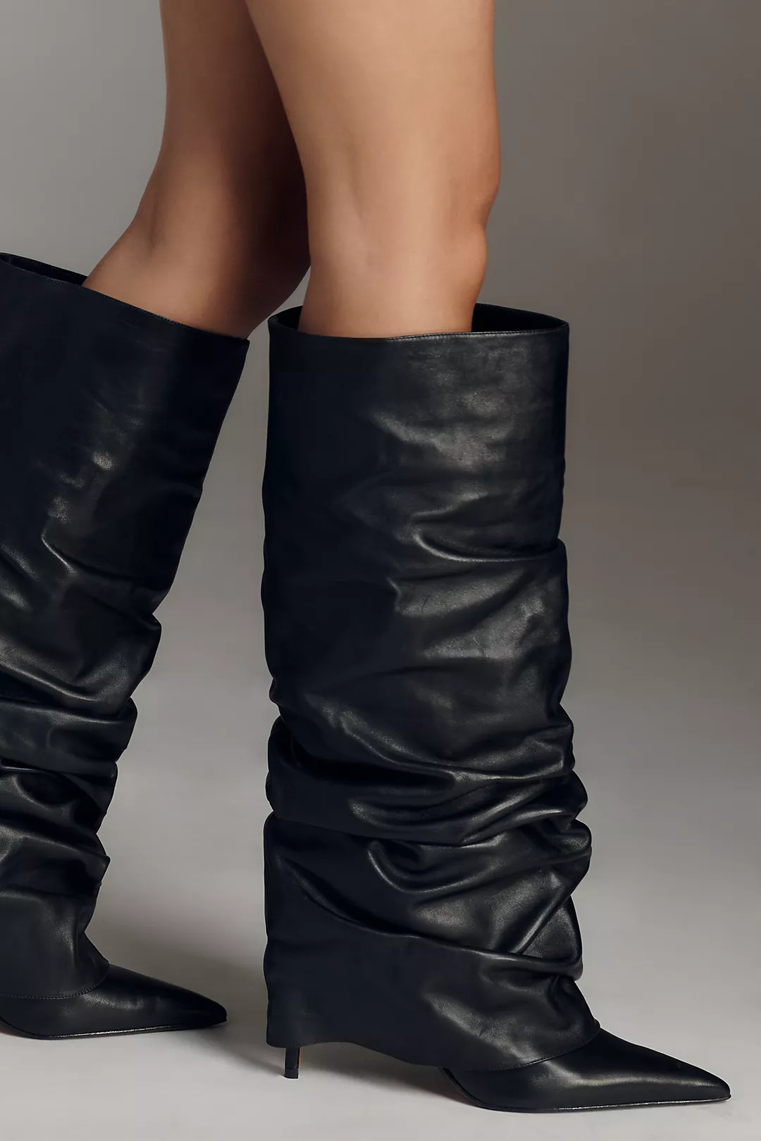 Schutz Mikki Up Cloak Leather Boots | Anthropologie (US)