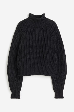 Rib-knit Mock Turtleneck Sweater | H&M (US + CA)