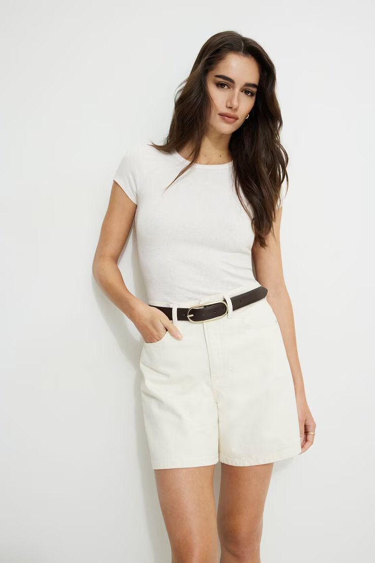 Oval Slim Faux Leather Belt | Dynamite Clothing