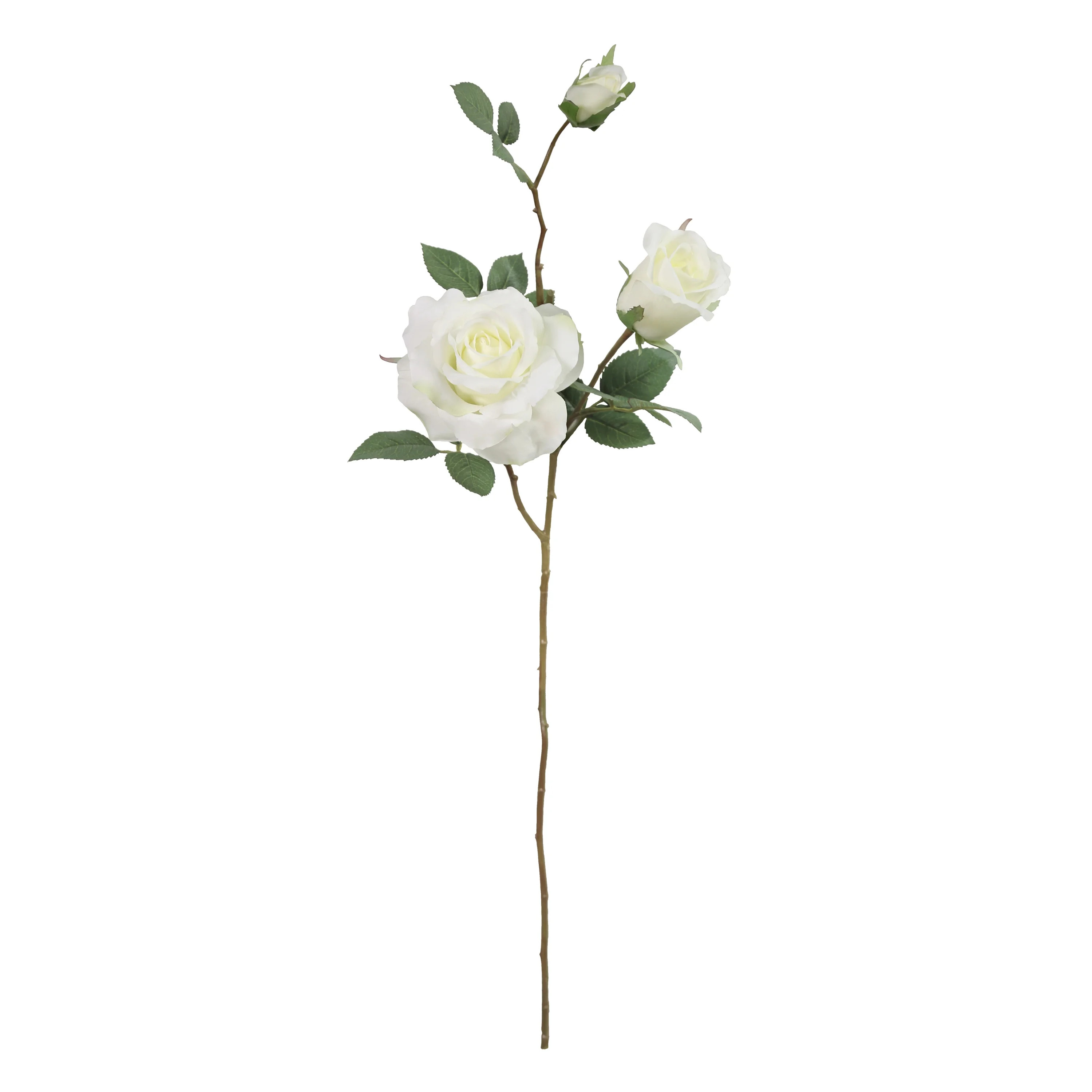29.5-inch Artificial Silk White Rose 3 Heads Long Spray, for Indoor Use, by Mainstays | Walmart (US)