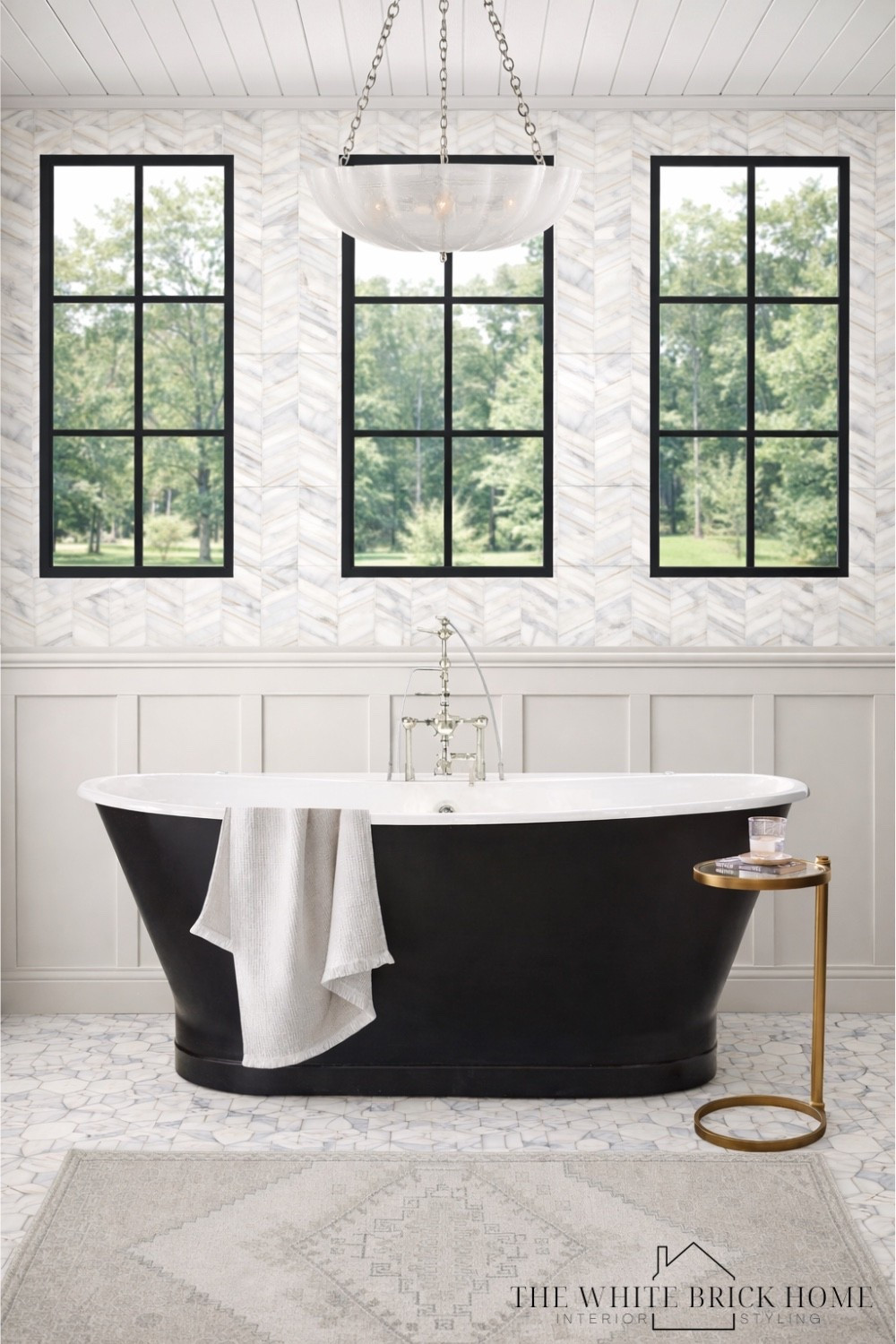 A spa inspired bathroom with high contrast and classic elements meet to make an elevated and elegant bathroom design. 

Bath, bathroom, bathroom design, bathroom decor, bath tub, primary bathroom, bathroom tiled bathroom ideas, bathroom design. Bathroom decor ideas, home decor, home design, accent table, bathroom ideas, tile, home accents, Wayfair, visual comfort, pottery barn

#LTKSaleAlert #LTKHome #LTKSeasonal