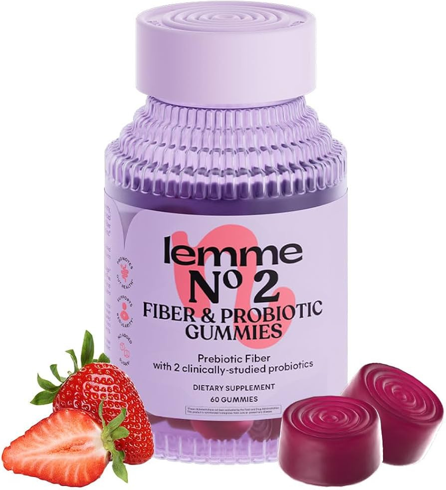 Lemme No. 2 Fiber & Probiotic Gummies for Adults, Promotes Regularity & Digestive Health, No Suga... | Amazon (US)
