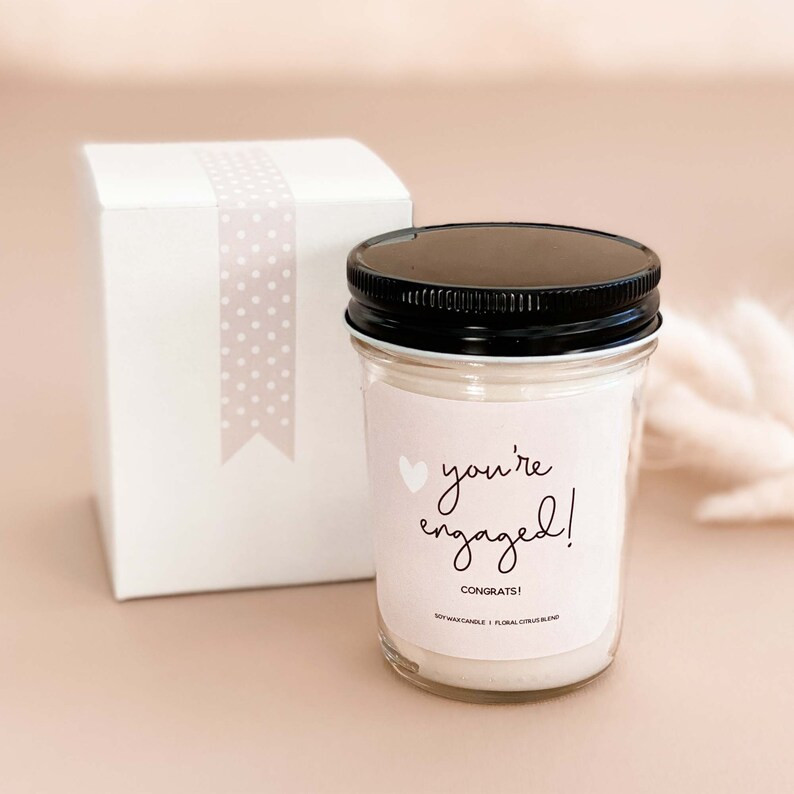 You're Engaged Candle Engagement Gifts for Her Future Mrs Gift Idea Bride Gift Idea (EB3251ENG) | Etsy (US)