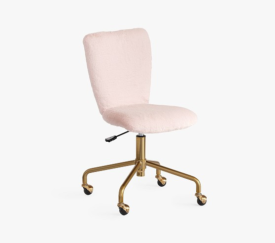 Square Upholstered 4-Leg Desk Chair | Pottery Barn Kids