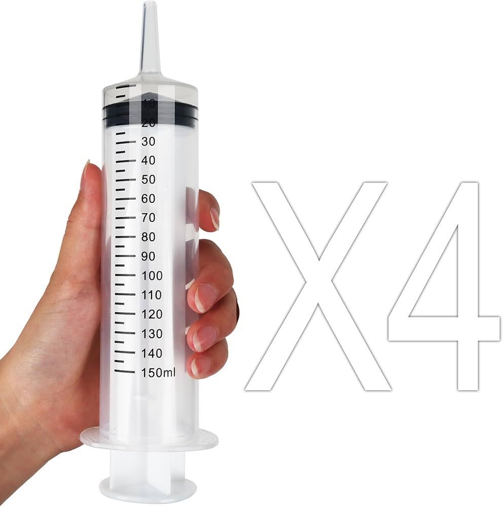4Pack 150ml Large Syringe for Liquid - Big Plastic Syringes for Thick Liquids , Giant without Nee... | Amazon (US)