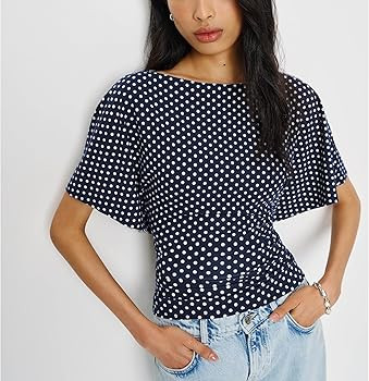 SeeLuNa Women Cinched Waist Shirts Stretchy Dolman Sleeve Boat Neck Knit Top Trendy Streetwear Ou... | Amazon (US)