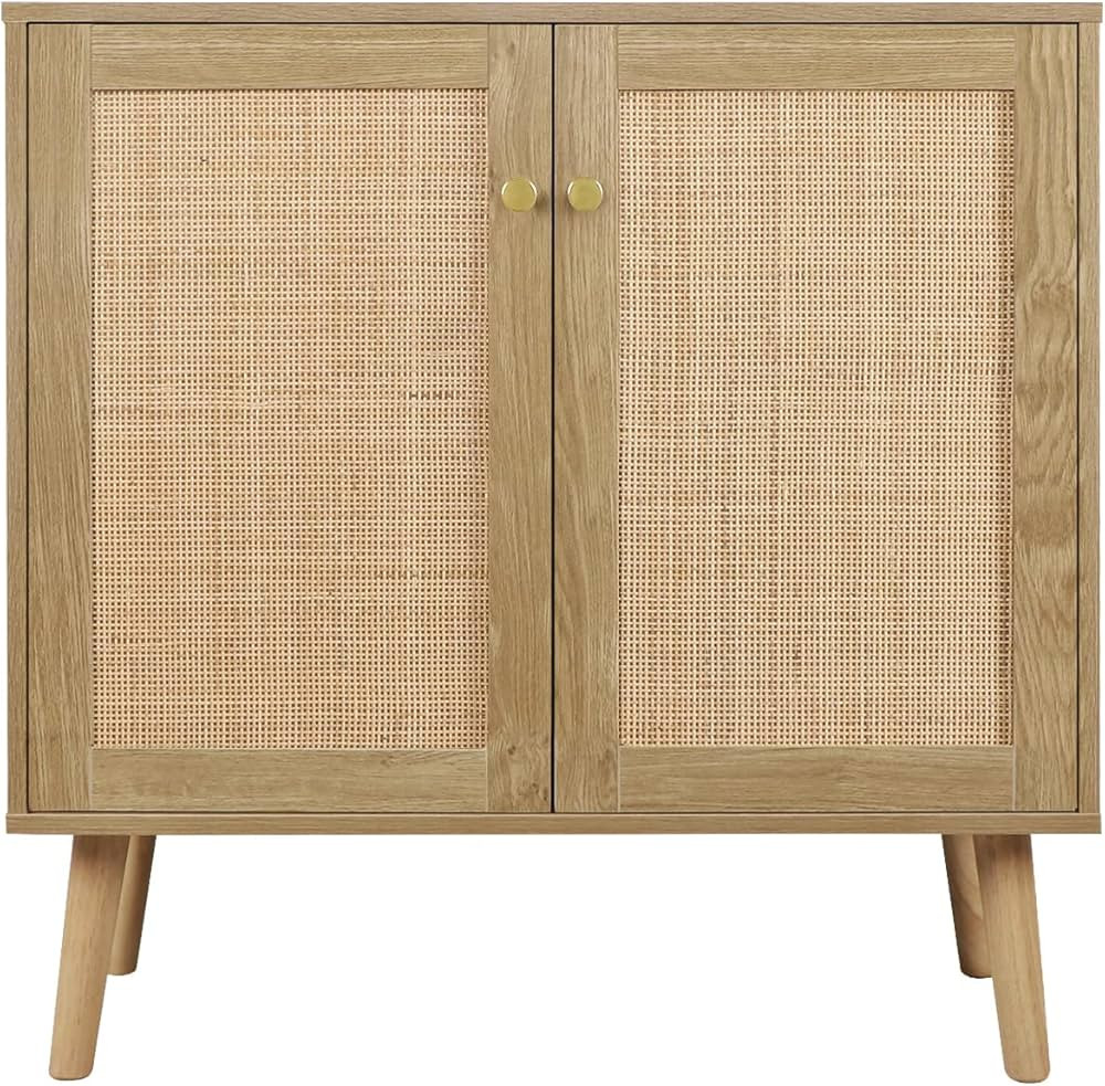 Anmytek Rattan Storage Cabinet with 2 Doors and 3 Drawers, Buffet Cabinet with Spacious Storage, ... | Amazon (CA)