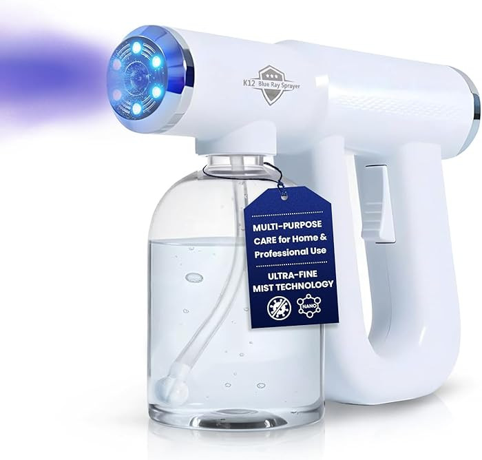Professional K12 Nano Spray Gun with Blue Light, Atomizer Sprayer & Nano Steam, Cordless & Rechar... | Amazon (US)