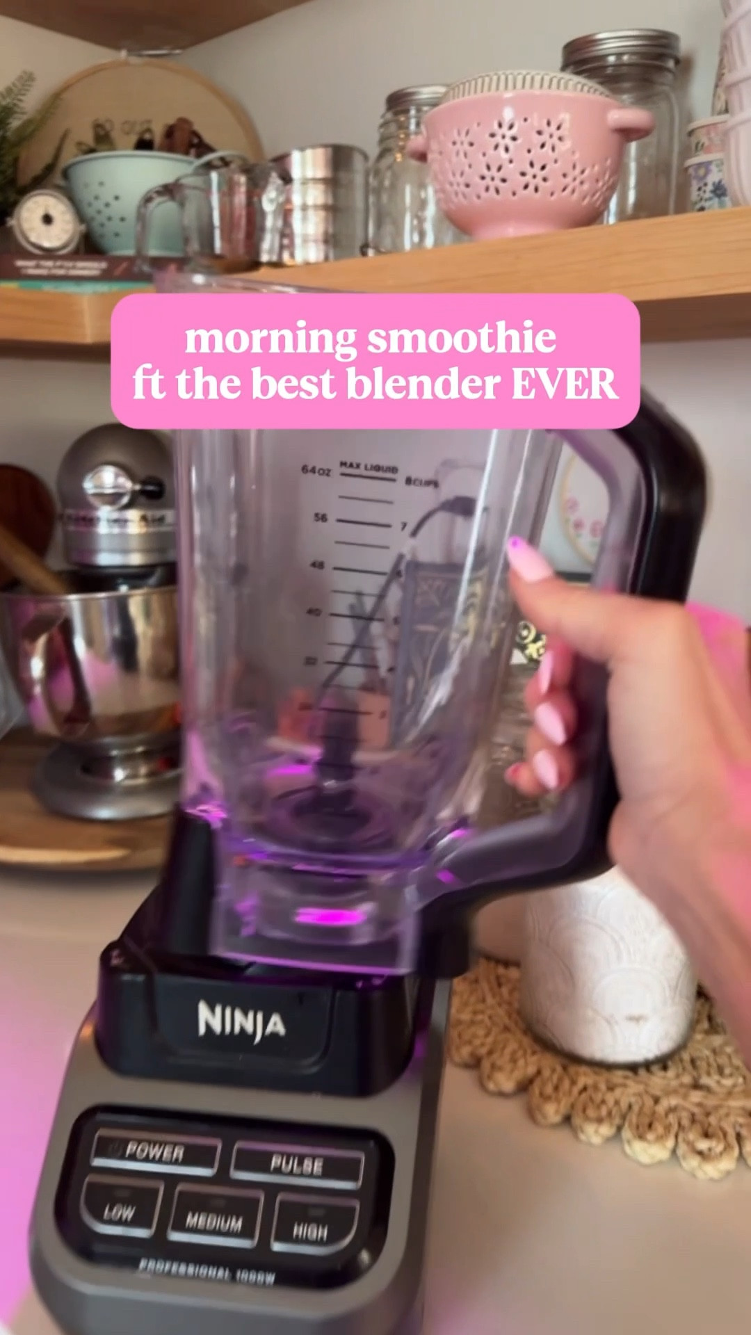 almost daily, this is my first “meal” of the day - love my morning smoothies and my ninja🫶🏻 