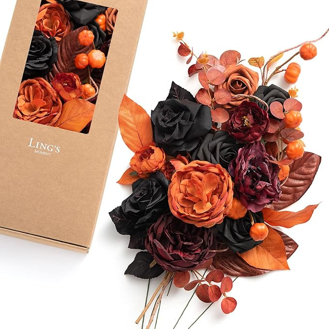 Ling's Moment Artificial Flowers and Greenery Combo Box Set, Halloween Theme Decoration for DIY W... | Amazon (US)