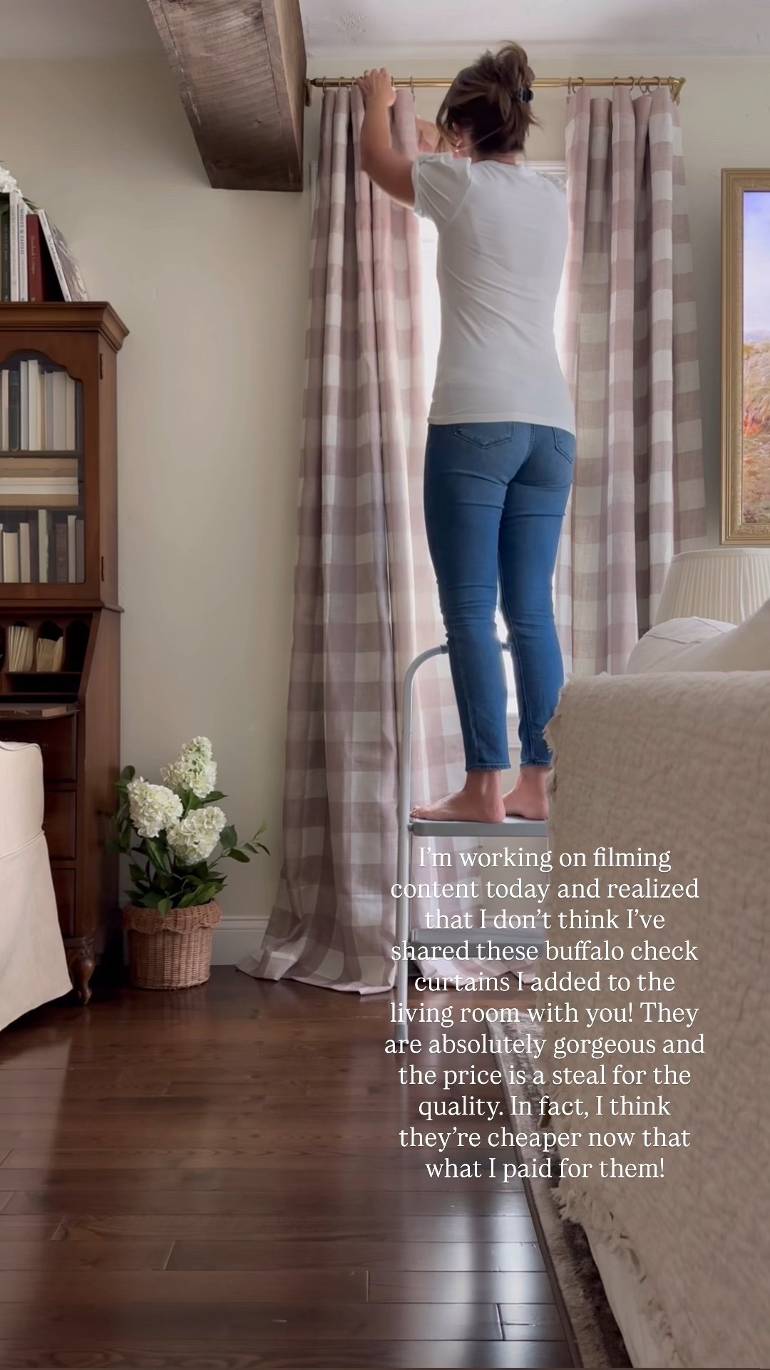 These Buffalo check curtains are worth the small investment! Loving them in our living room.

#LTKHome #LTKFindsUnder50