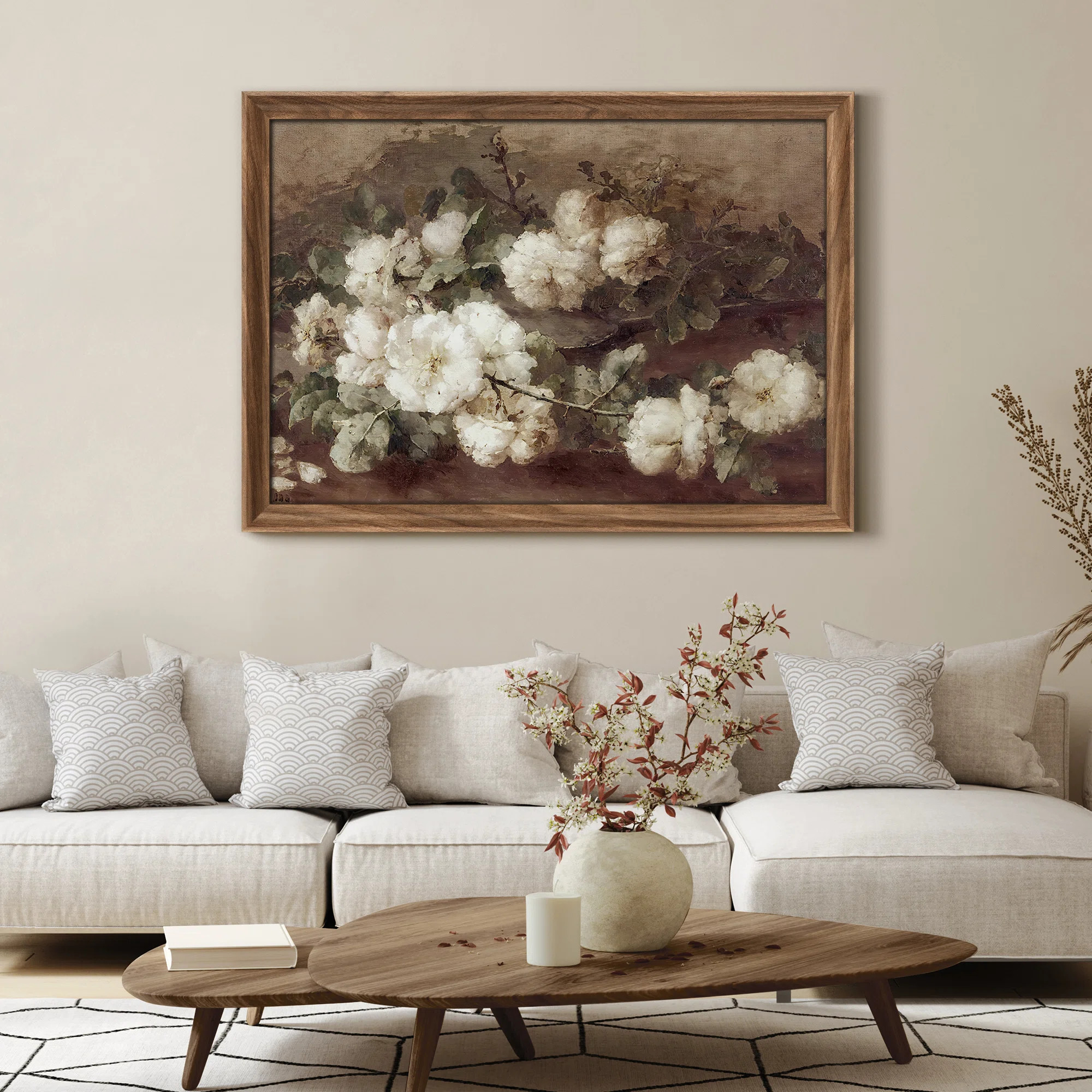 Framed Wall Art Vintage Antique Classic for Bedroom - 26"x36" Brown | Wayfair North America