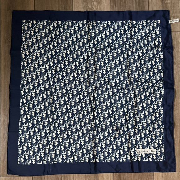 Dior Classic Navy and Cream Scarf | Poshmark
