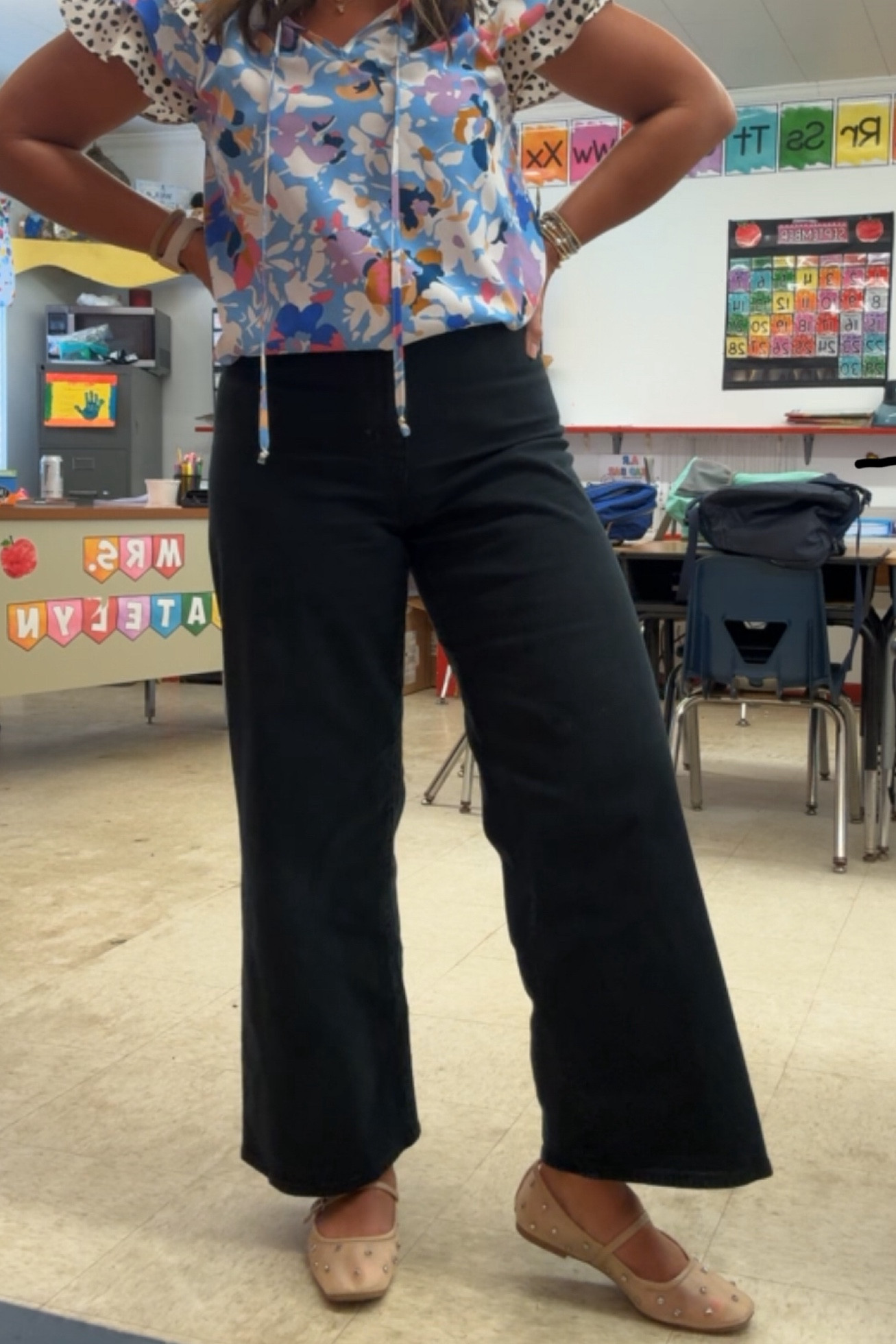 LOVE these Wide Leg Black Jeans and these studded ballerina flats from Target! Both are so comfy and TTS for me! 

#LTKFindsUnder50 #LTKStyleTip #LTKShoeCrush
