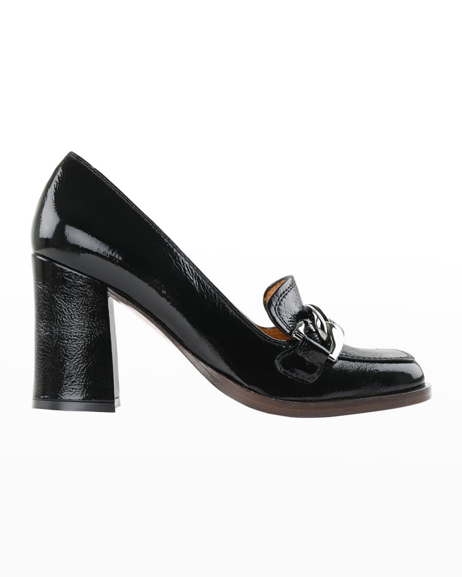 Chie Mihara Xanco Block-Heel Loafer Pumps | Neiman Marcus