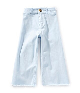 Little Girls Wide Leg Denim Pants | Dillard's