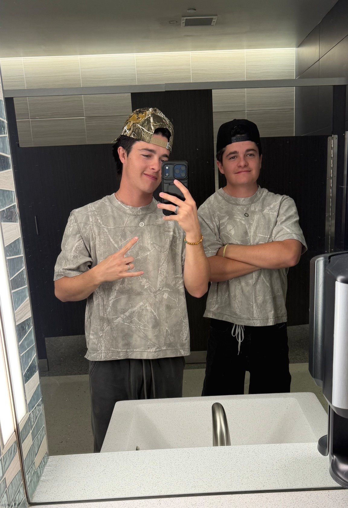 We didn’t even plan this lol… we love these camo tees! 

#LTKootd #LTKMens