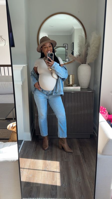 I wore this fall fit to the pumpkin patch and I love it. These denim preggo jeans are so comfy and these fall boots from target are a must have!!  

Fall denim outfit, fall outfit, pumpkin patch outfit, maternity jeans, bump style, bump fashion, target fall boots 

#LTKstyletip #LTKHolidaySale #LTKSeasonal