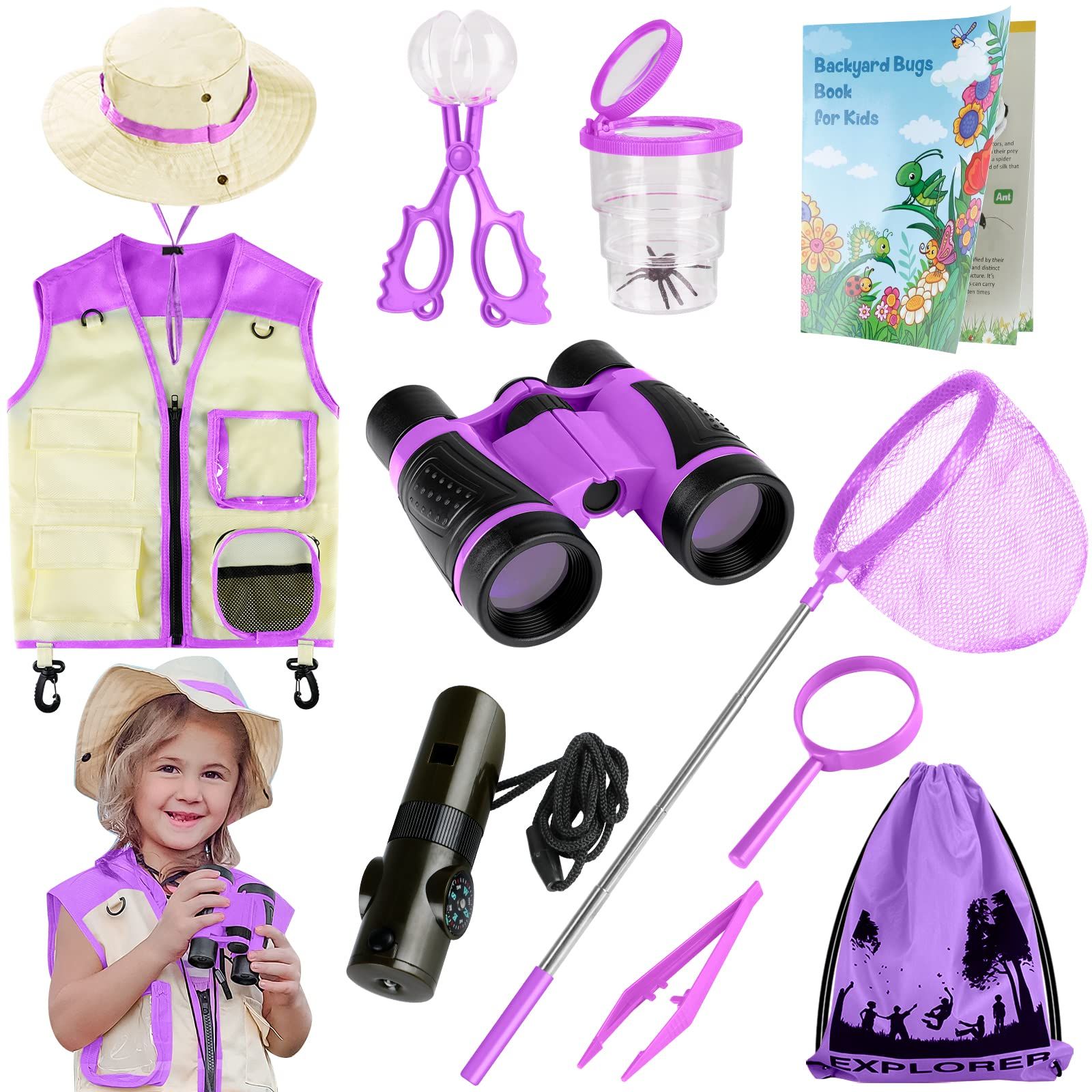 INNOCHEER Explorer Kit & Bug Catcher Kit for Kids Outdoor Exploration for Boys Girls 3-12 Years O... | Amazon (US)