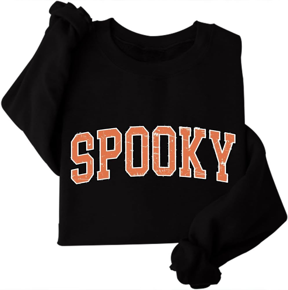 DIOMMELL Spooky Sweatshirt Stay Spooky Sweater Halloween Sweater Spooky Season Sweatshirt | Amazon (US)