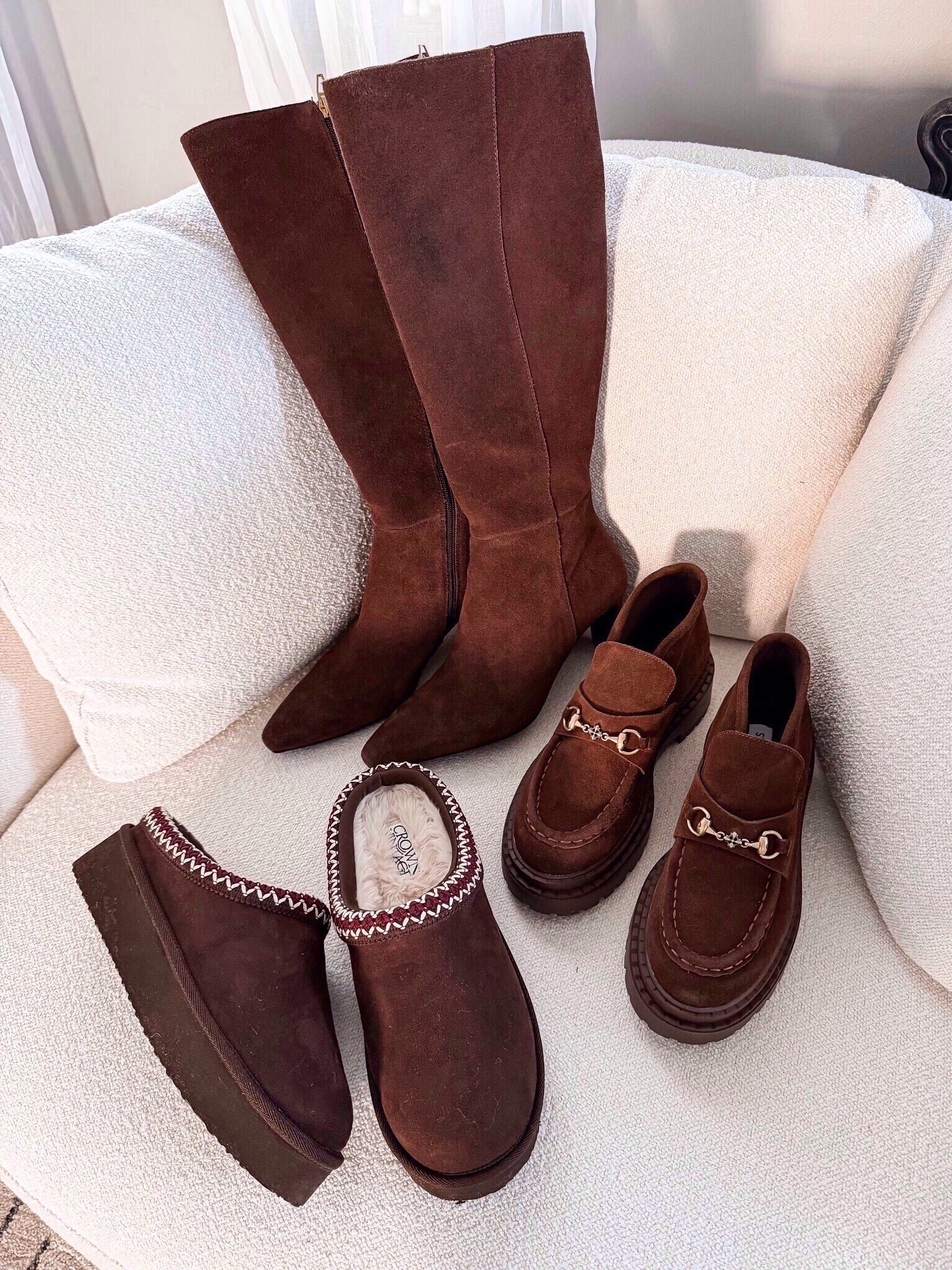 Chocolate brown winter boots you need this season 🤎🫶🏼 from DSW! I found three must-have pairs and they’re all on sale right now:
👢 The knee-high pair — total outfit makers and go with everything
🤎 The cozy slip-ons — perfect for school drop-off, errands, & everyday
🍂 The chunky ankle boots — look completely designer without the price

Follow my LTK @mrscasual on the @shop.LTK app to view this post and get my exclusive app-only content!

#LTKOver40 #LTKSeasonal #LTKFindsUnder100