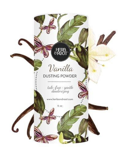 Vanilla Talc-Free Dusting Powder with Arrowroot, Oats, Zinc & Magnesium - Soothing Body Powder for Women, Chafing & Deodorizing, Baby Powder Alternative, Foot & Shoe Freshener | Amazon (US)