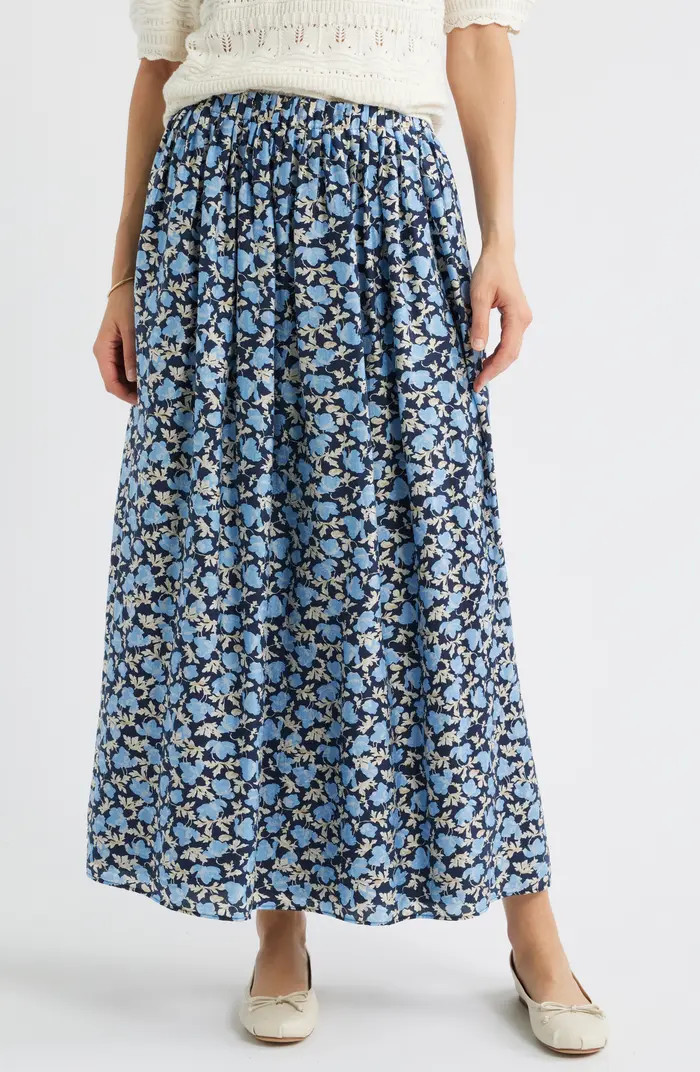 Print Pleated Maxi Skirt | Nordstrom