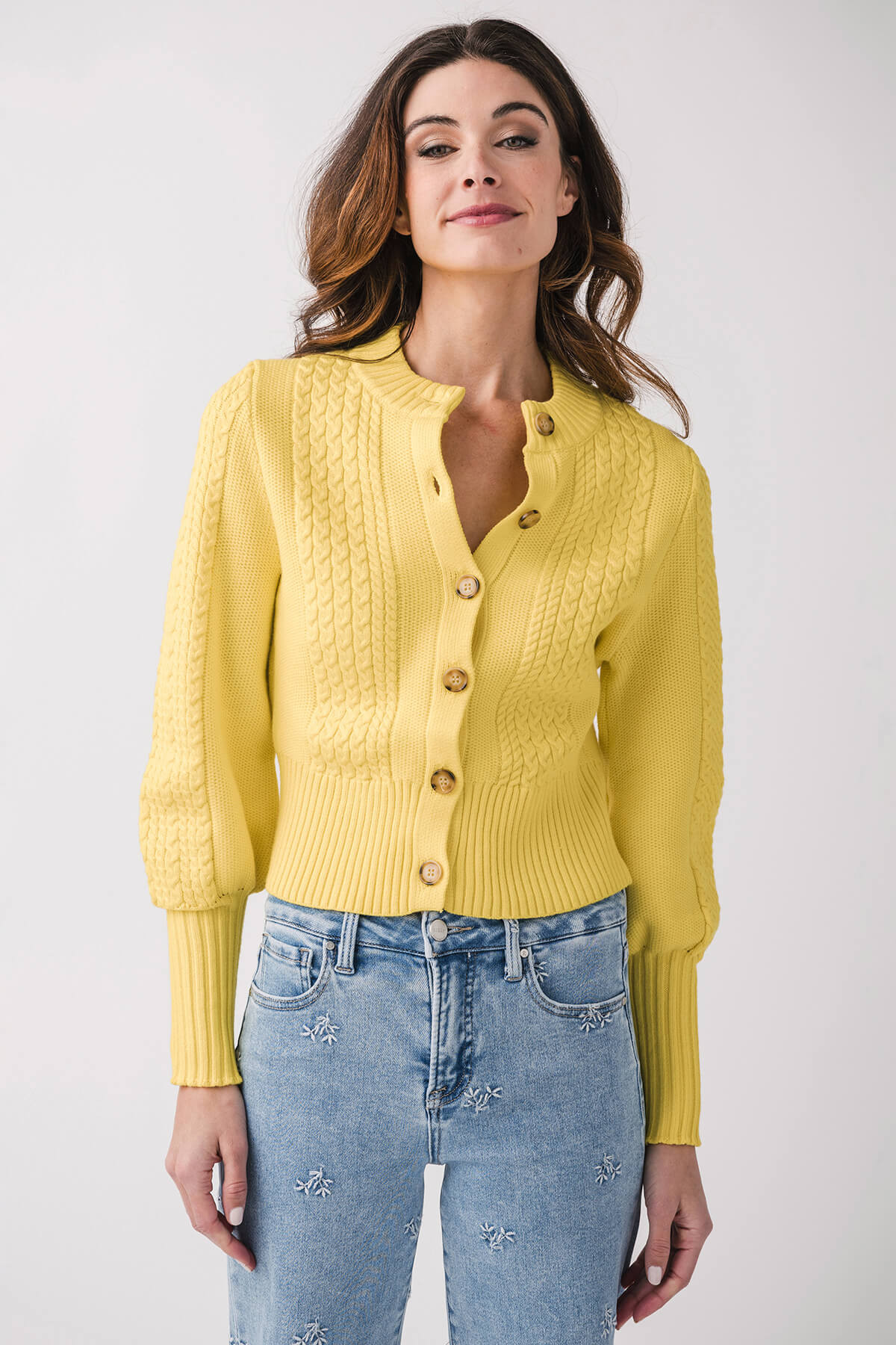 THML Cable Knit Cardigan | Social Threads