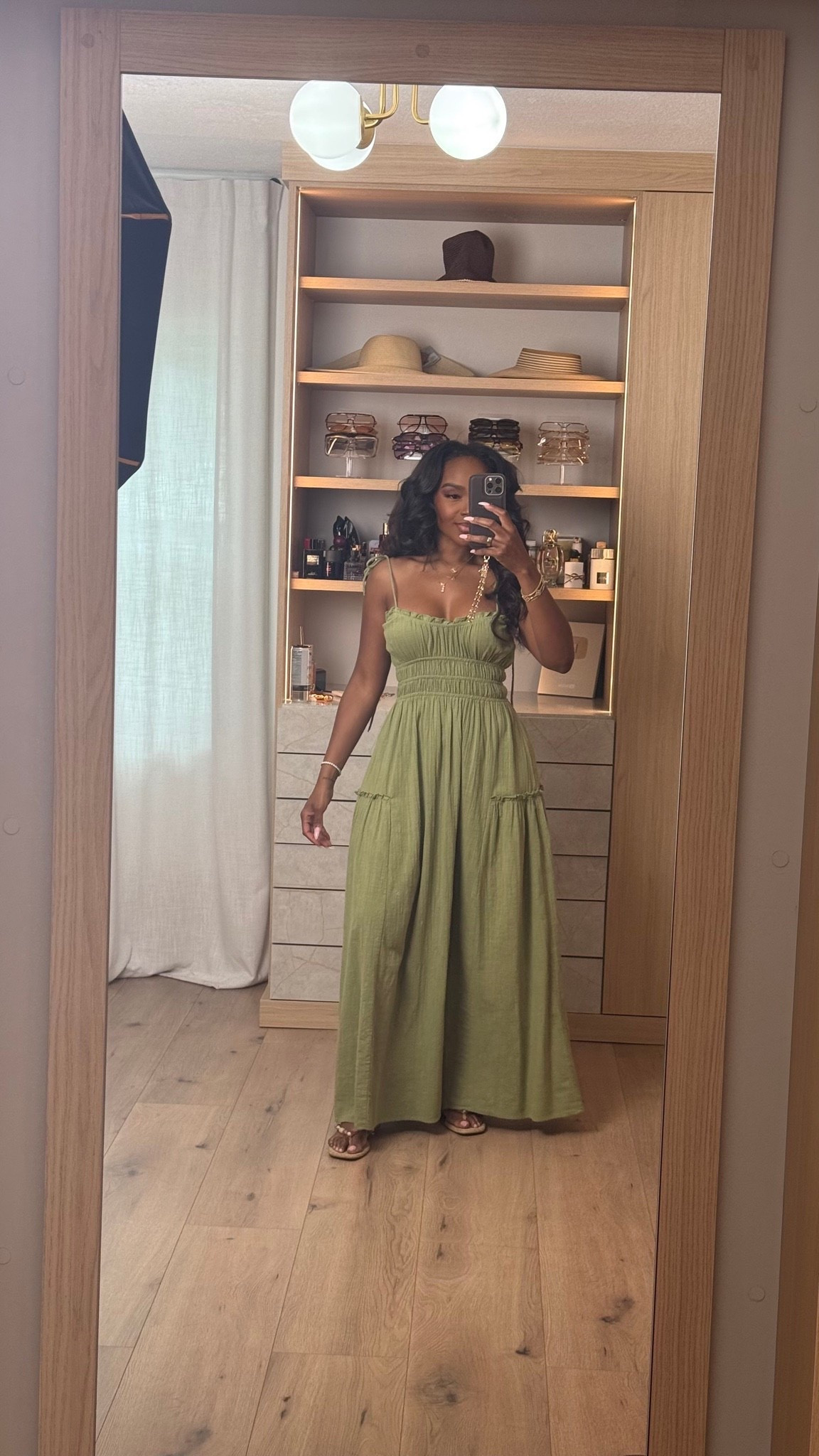 This olive green maxi is giving effortless vacation energy in the best way 🌿✨

The smocked bodice is super flattering, the flowy fit makes it insanely comfortable, and the color looks so elevated with gold jewelry and neutral sandals. One of those dresses you can throw on and instantly look put together.

Perfect for vacation dinners, beach walks, brunch, summer events, resort nights, and casual date nights.

5’4 | 140LBS | 34D-27-40 | size small

Olive green dress, vacation maxi dress, summer resort wear, flowy maxi dress, effortless summer outfits, vacation outfit ideas, neutral vacation style, casual chic outfits, beach vacation dresses, feminine summer fashion, comfy maxi dresses, elevated everyday style

Follow me on Instagram and YouTube @kirasfashionfinds.

#LTKootd #LTKgrwm #LTKvlog