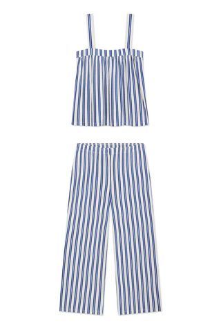 DreamModal Daydream Pants Set in Carolina Blue Regalia Stripe | Lake Pajamas