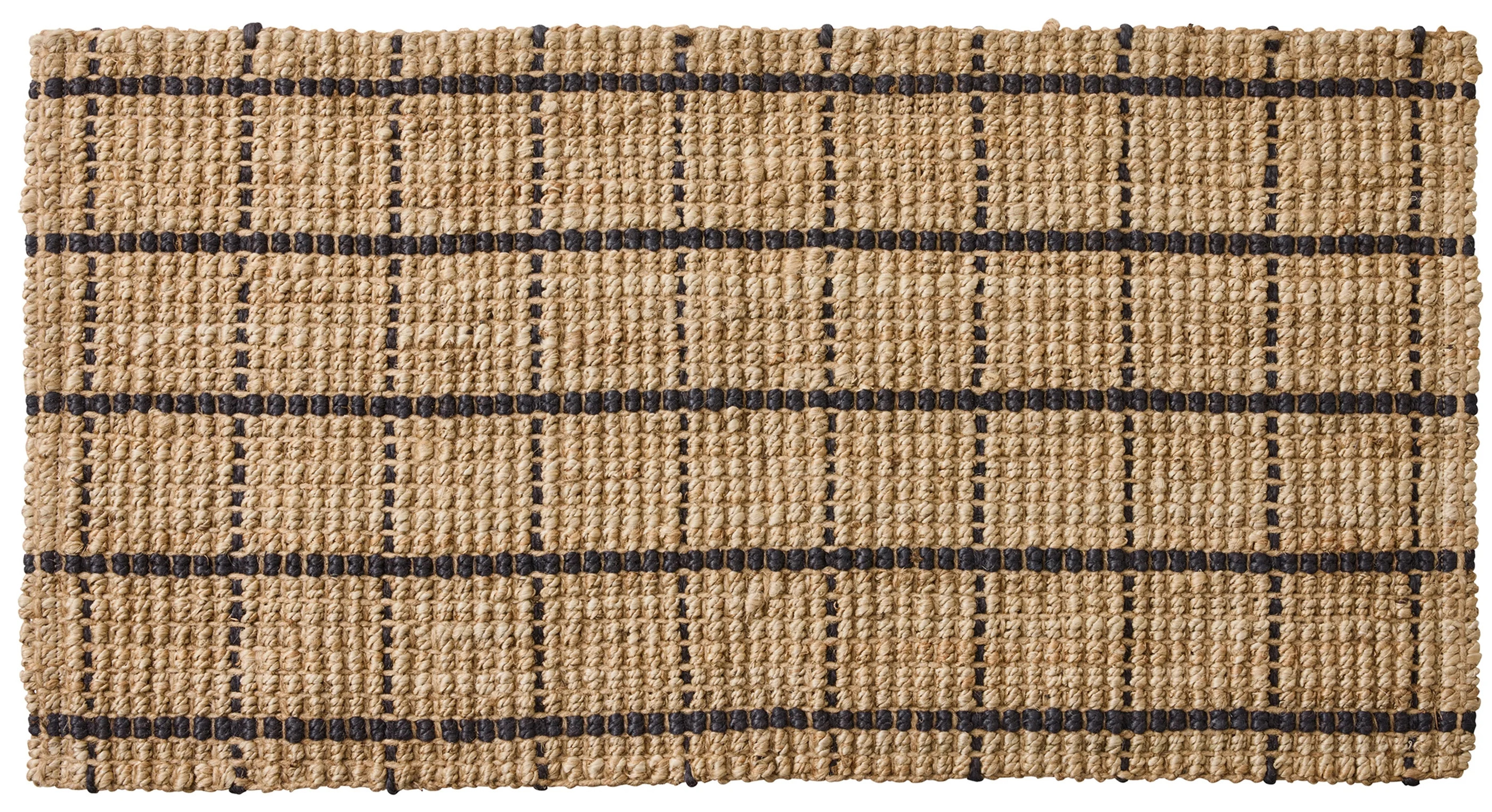 Better Homes & Gardens Jute Windowpane Doormat 24x48 - Durable Low Pile Entry Rug | Walmart (US)