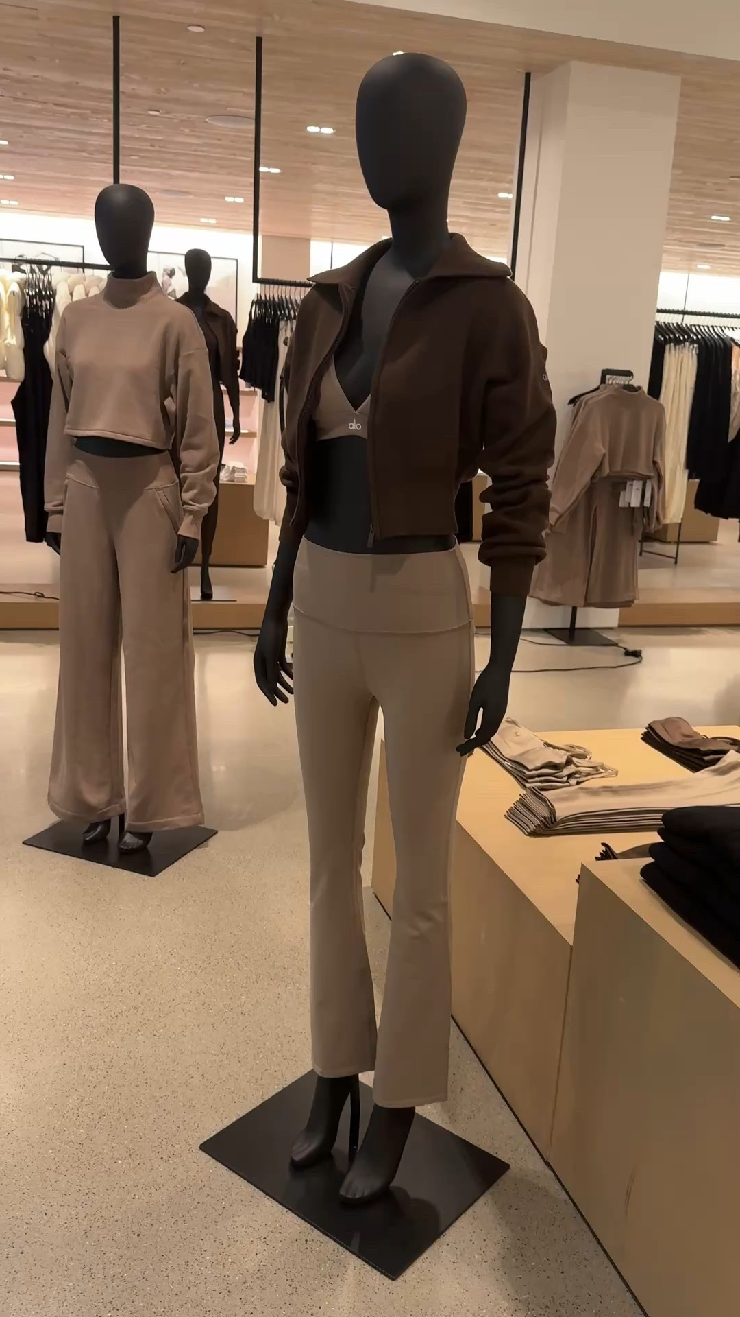 Alo Light Cocoa Drop outfit ideas for the fall. All sizes are a small and the scholar knit jacket is the perfect transition into fall. It also comes in black + ivory. alo. Fall. Light cocoa. Outfit ideas. Fall fashion. Travel outfits. 

#LTKTravel #LTKU #LTKStyleTip