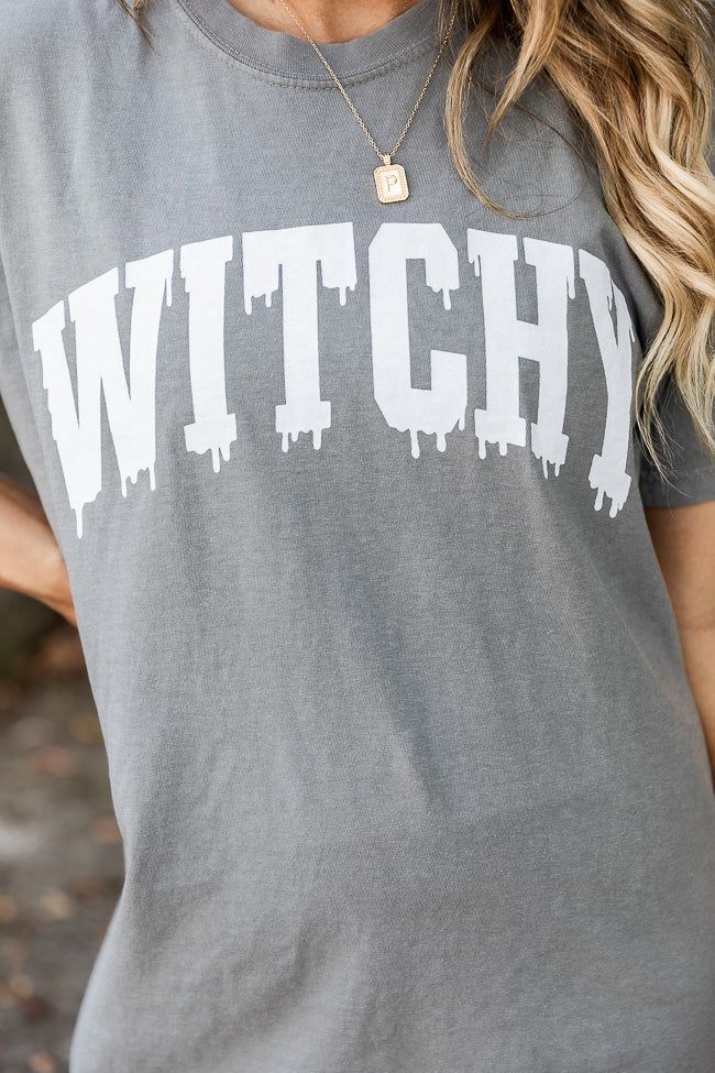 Witchy Grey Graphic Tee | Pink Lily